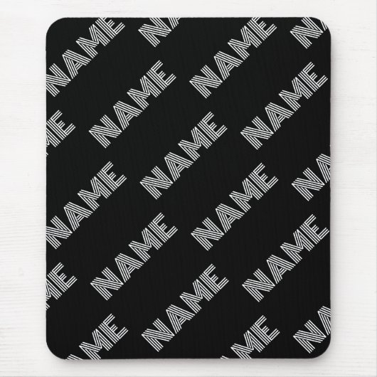 Fetter Retro-moderner Name oder Wortmuster Mousepad (Vorne)
