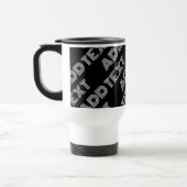 Fetter Retro-moderner Name oder Wortmuster Reisebecher (Links)