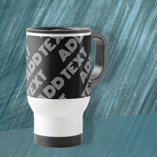 Fetter Retro-moderner Name oder Wortmuster Reisebecher