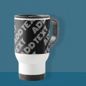 Fetter Retro-moderner Name oder Wortmuster Reisebecher
