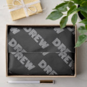Fetter Retro-moderner Name oder Wortmuster Seidenpapier (Geschenk)