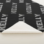 Fetter Retro-moderner Name oder Wortmuster Sherpadecke (3/4)