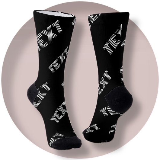 Fetter Retro-moderner Name oder Wortmuster Socken