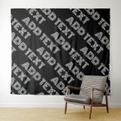 Fetter Retro-moderner Name oder Wortmuster Wandteppich (Beispiel (Horizontal))