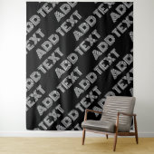 Fetter Retro-moderner Name oder Wortmuster Wandteppich (Beispiel)