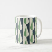 Fetter Retro-Wassertropfen grün und grau Kaffeetasse (VorderseiteRechts)