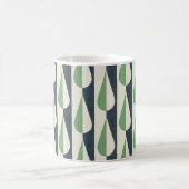 Fetter Retro-Wassertropfen grün und grau Kaffeetasse (Mittel)