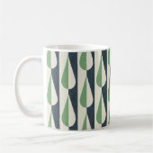 Fetter Retro-Wassertropfen grün und grau Kaffeetasse (Links)
