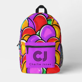 Fetter Retro-Wellen-Pop-Art-Rucksack mit individue Bedruckter Rucksack