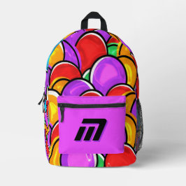 Fetter Retro-Wellen-Pop-Art-Rucksack mit individue Bedruckter Rucksack