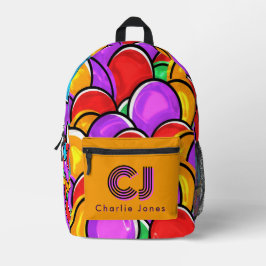 Fetter Retro-Wellen-Pop-Art-Rucksack mit individue Bedruckter Rucksack