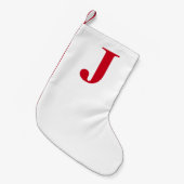 Fetter roter Buchstabe oder Initiale Kleiner Weihnachtsstrumpf (Vorderansicht (hängend))