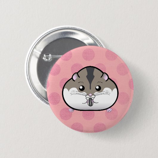 Fetter russischer zwergartiger Hamster Button (Vorne & Hinten)