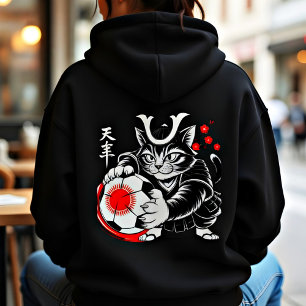 Fetter Samurai-Katzen-Hoodie für Frauen Hoodie