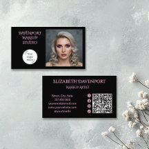 Fetter Schwarz-Rosa Social Icon QR Code