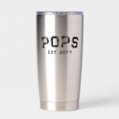 Fetter Schwarz Varsity Pops Großvater Spitzname Gr Thermobecher (Rückseite)