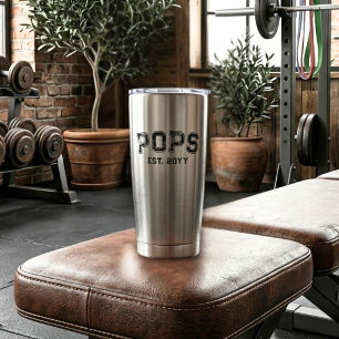 Fetter Schwarz Varsity Pops Großvater Spitzname Gr Thermobecher