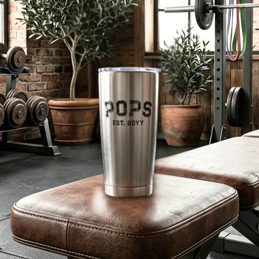 Fetter Schwarz Varsity Pops Großvater Spitzname Gr Thermobecher