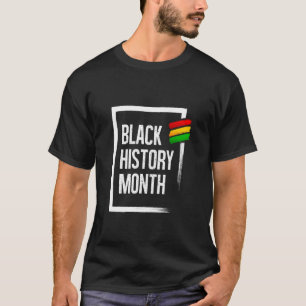 Fetter Schwarzer Monat der Geschichte Kulturstolz T-Shirt
