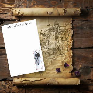 Fetter Schwarzer Stammesdrache Rot Blaue Blumen Post-it Klebezettel