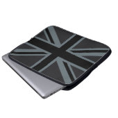 Fetter schwarzer Union Jack Laptopschutzhülle (Vorne Knopf)
