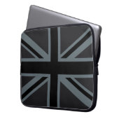 Fetter schwarzer Union Jack Laptopschutzhülle (Vorderseite Links)