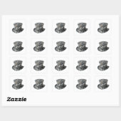 Fetter Silberner MONEY HAT Craft Aufkleber (Blatt)