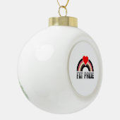 Fetter Stolz Keramik Kugel-Ornament (Links)