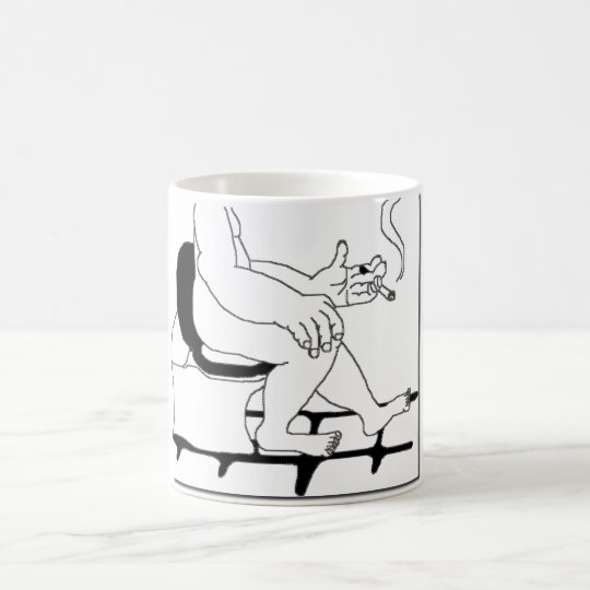 Fetter Typ Der Auf Der Toiletten Comic Manga Art Kaffeetasse Zazzle De