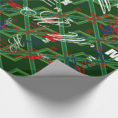 Fetter Waldgrüner Union Jack Geschenkpapier (Ecke)