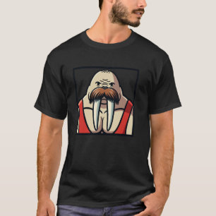 Fetter Walross Zirkus Kraftmensch Cartoon Vektor K T-Shirt