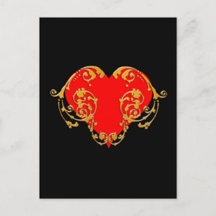 Fetterndes romantisches Valentins-Gotisch-Herz    Postkarte