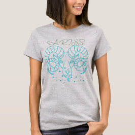 Fettes Aries-Mädchen-T-Shirt: Feuriges Sternzeiche T-Shirt