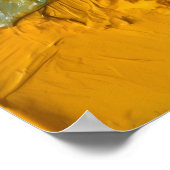 Fettes Blaues & Gold Impasto Abstractes Kunstposte Poster (Ecke)