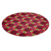 Fettes Blumenmuster mit Schmetterlingen | Lebendig Schneidebrett (Ecke)