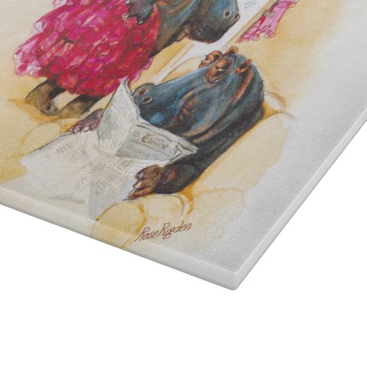 Fettes Flusspferd Schneidebrett (Ecke)