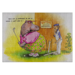 fettes Flusspferdgolf Schneidebrett