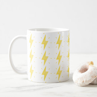 Fettes gelbes Blitzmuster Kaffeetasse