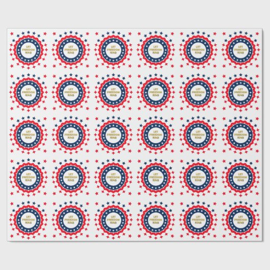 Fettes geometrisches 4.-Juli-Design Geschenkpapier (Flach)