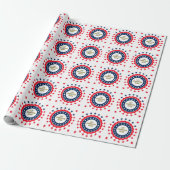 Fettes geometrisches 4.-Juli-Design Geschenkpapier (Ungerollt)
