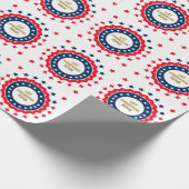 Fettes geometrisches 4.-Juli-Design Geschenkpapier (Ecke)