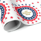 Fettes geometrisches 4.-Juli-Design Geschenkpapier (Rolleneckpunkt)