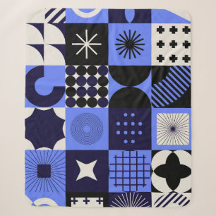 Fettes geometrisches Bauhaus-Retrofuturistisches M Sherpadecke