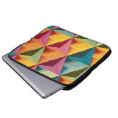 Fettes geometrisches Dreiecksmuster  Laptopschutzhülle (Vorne Knopf)