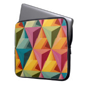 Fettes geometrisches Dreiecksmuster  Laptopschutzhülle (Vorderseite Links)