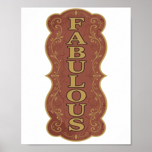 Fettes Gold FABULOSES Design Poster (Vorne)