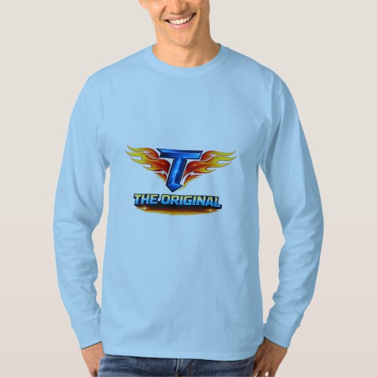 Fettes Grafik-Statement Basic-Langarm-T-Shirt T-Shirt (Vorderseite)