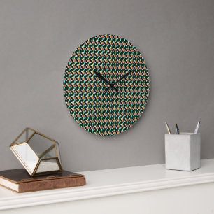 Fettes ineinandergreifendes abstraktes geometrisch große wanduhr