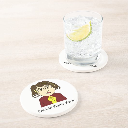 Fettes Mädchen bekämpft Untersetzer (Seite)