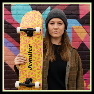 Fettes Memphis Style Geometrisches Muster Skateboa Skateboard